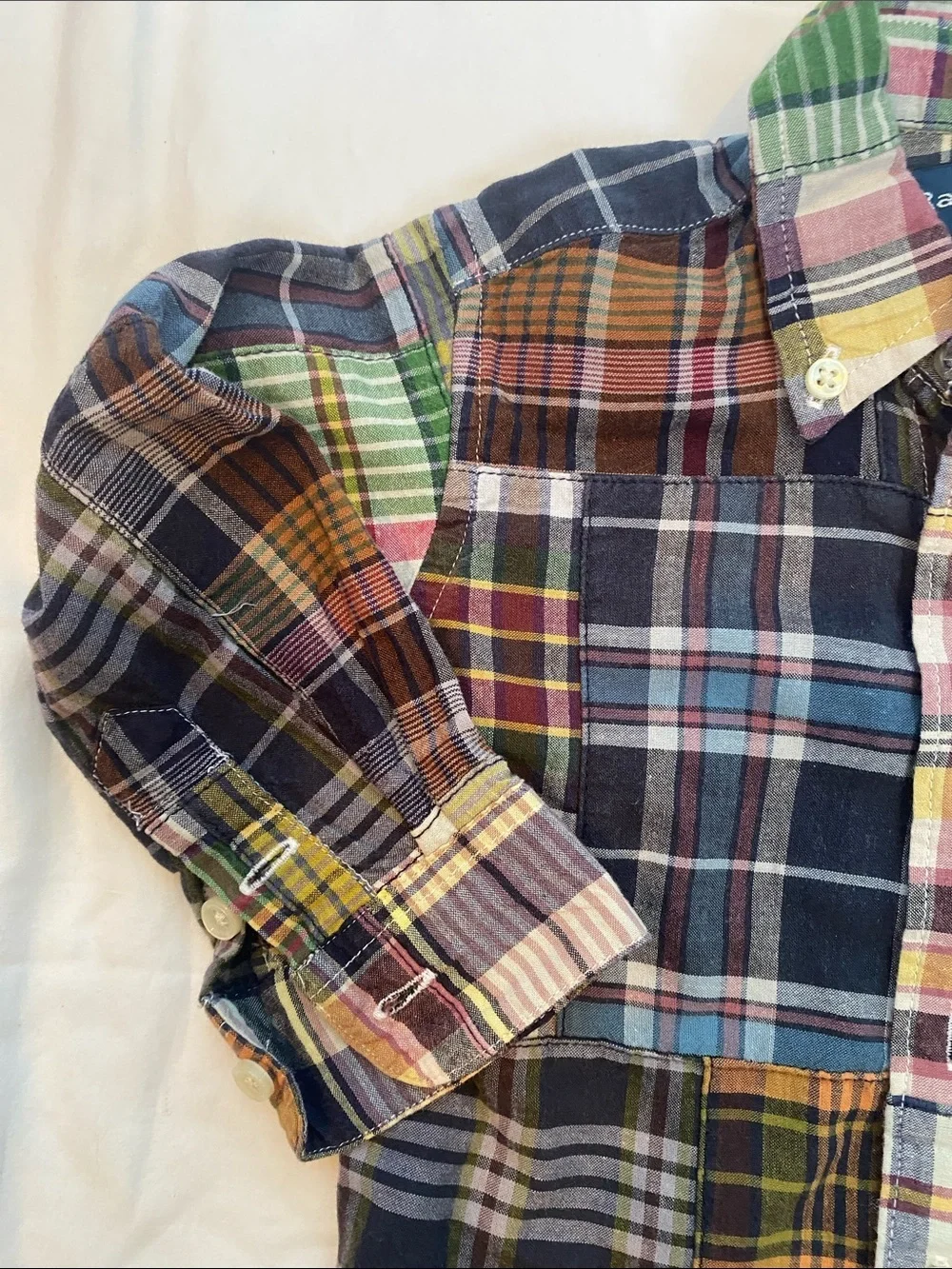Ralph Lauren Kids Multicolor Patchwork Plaid Button-Down Shirt